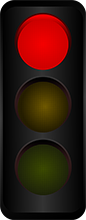 A red traffic light