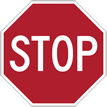 A stop sign